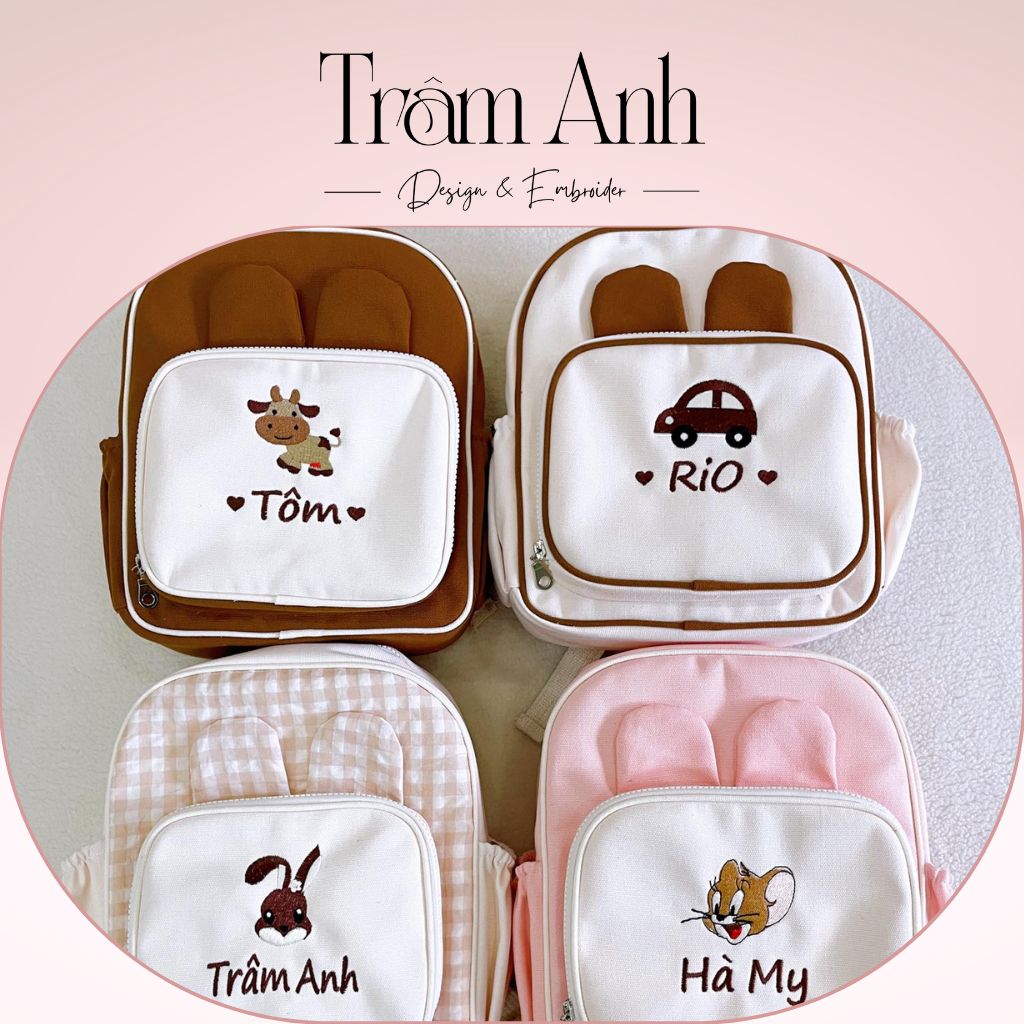 xưởng may balo thêu tên theo yêu cầu