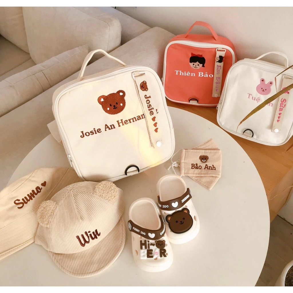 xưởng may balo thêu tên theo yêu cầu