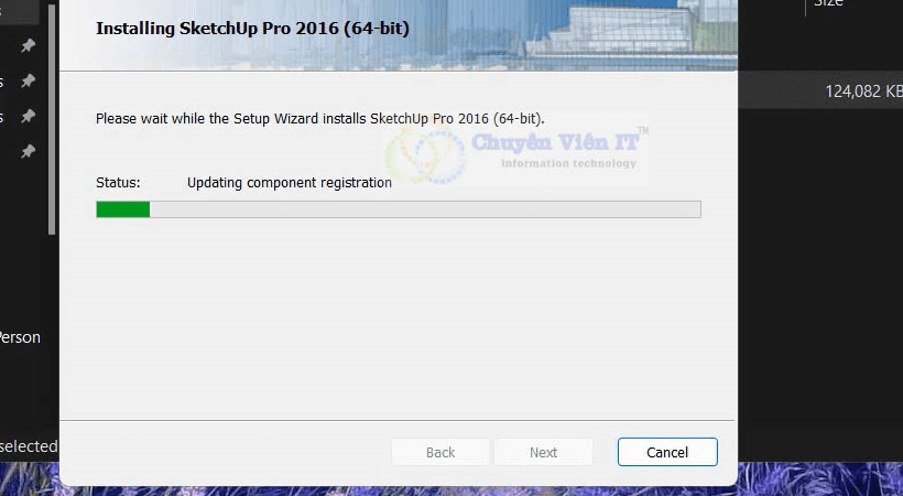Tải Sketchup Full Crack Key bản quyền Vĩnh viễn Fix mọi lỗi Cài đặt chi tiết % Đợi phần cài đặt.