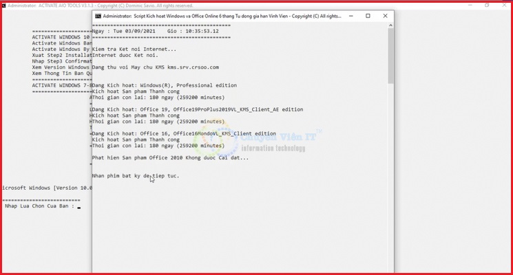 Download Office Full Crack Key bản quyền Vĩnh viễn Fix mọi lỗi Cài đặt chi tiết % Ấn phím 8 để hoàn tất cài đăt