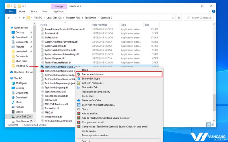 cai dat camtasia 9 8