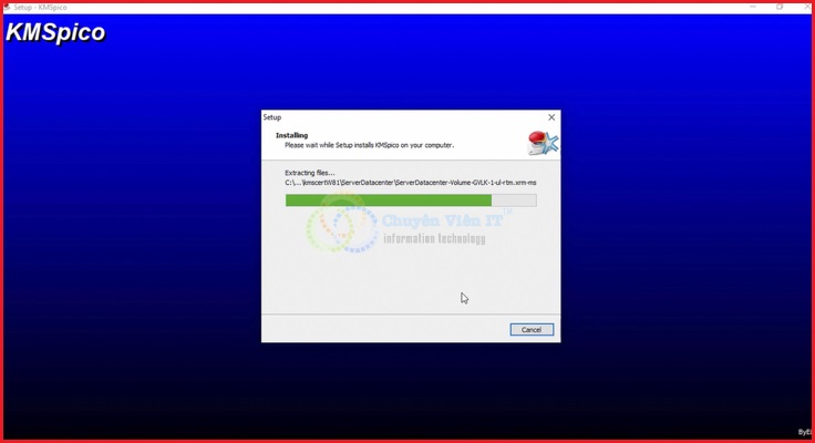 Đợi quá trình cài đặt Office 2013 hoàn tất
