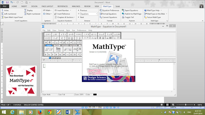 Download Phần Mềm MathType Miễn Phí