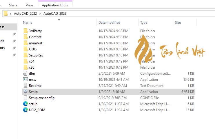 Chạy file setup Chay file setup